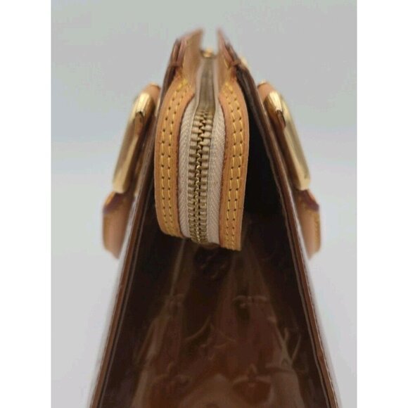 Louis Vuitton Vernis Forsyth Bronze M91113 Handbag Leather Authentic Trapezoid - Picture 9 of 15